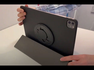 Magnetic case for iPad pro works with the best tablet holder