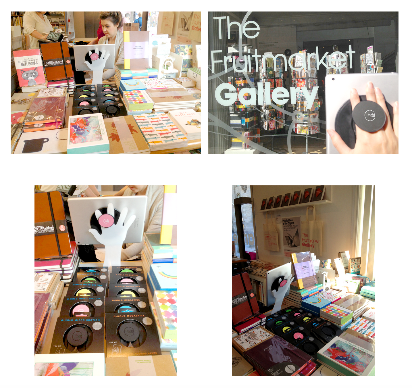 G-Hold tablet holders at the Fruitmarket Gallery