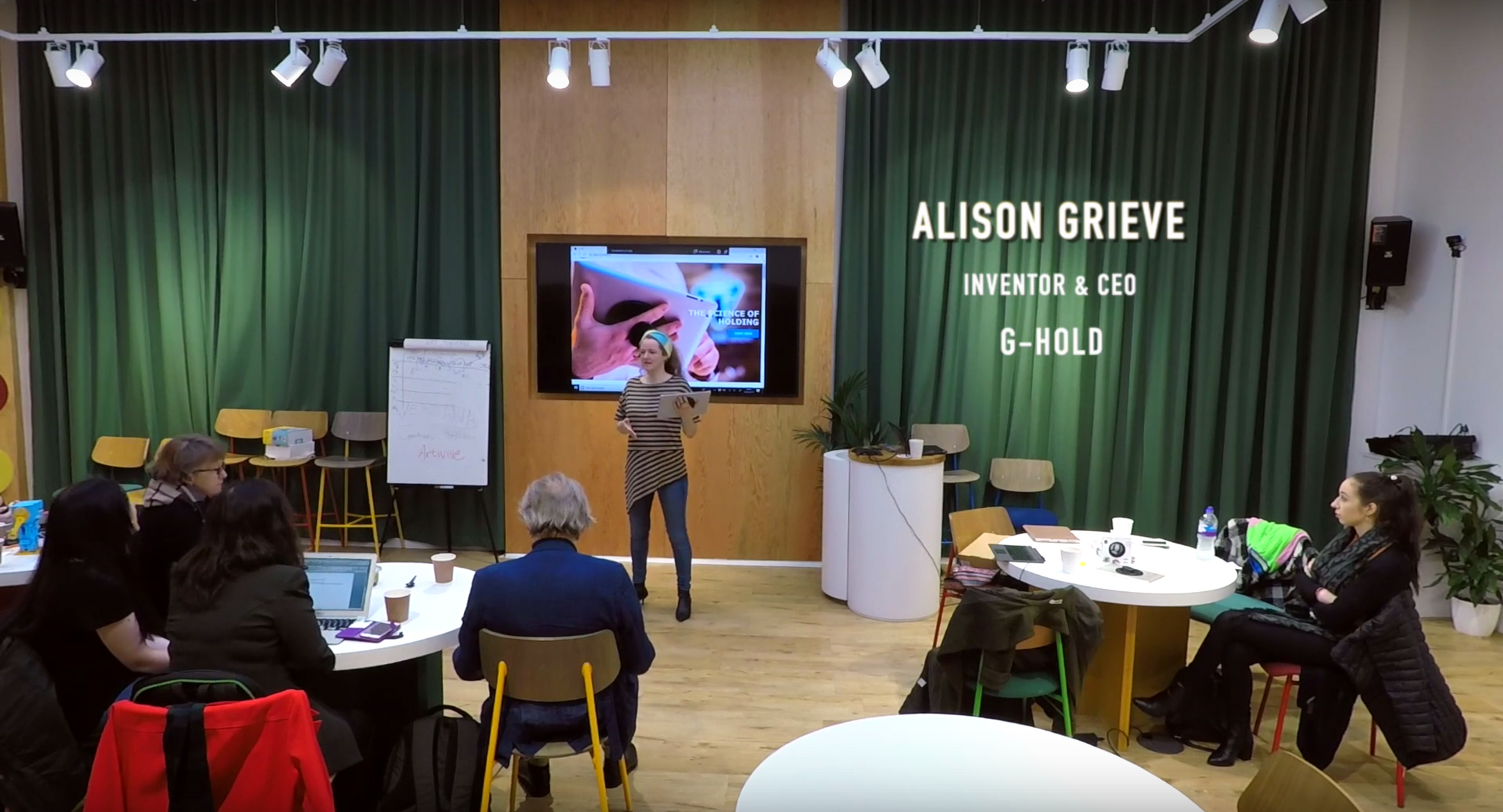 G-Hold tablet holder in the Google Garage