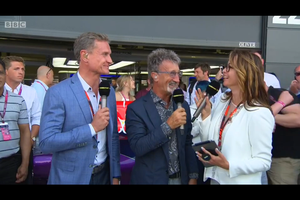Suzi Perry and G-Hold iPad Tablet Holder at the British Grand Prix